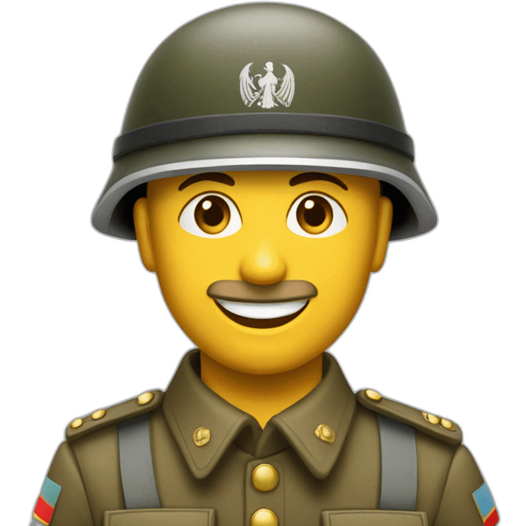 Un soldat allemand ayant son bras perpendiculaire en hauteur  emoji