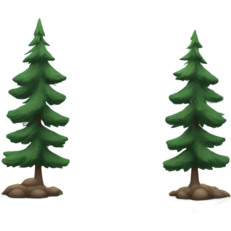 Pine trees by the lake emoji