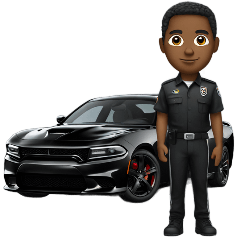 Black Dodge SRT Charger  emoji