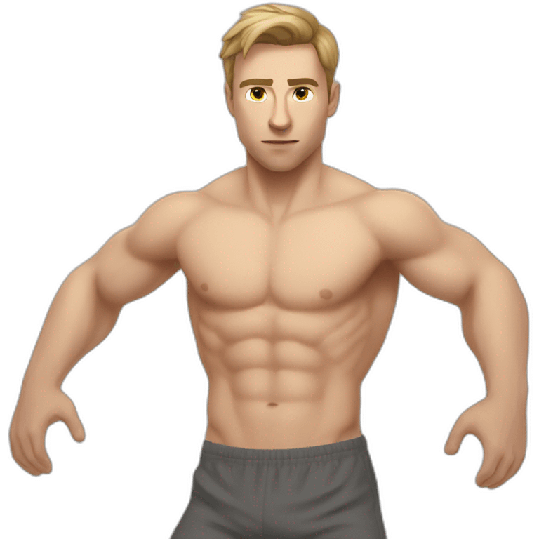 Slavic parkour guy bare torso emoji