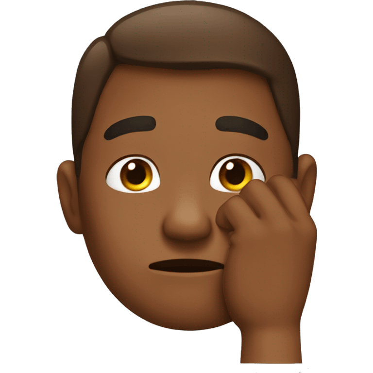 facepalm brown skin emoji