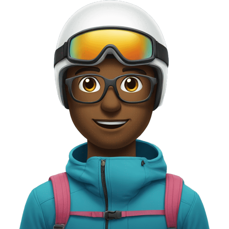 A genius who snowboards emoji