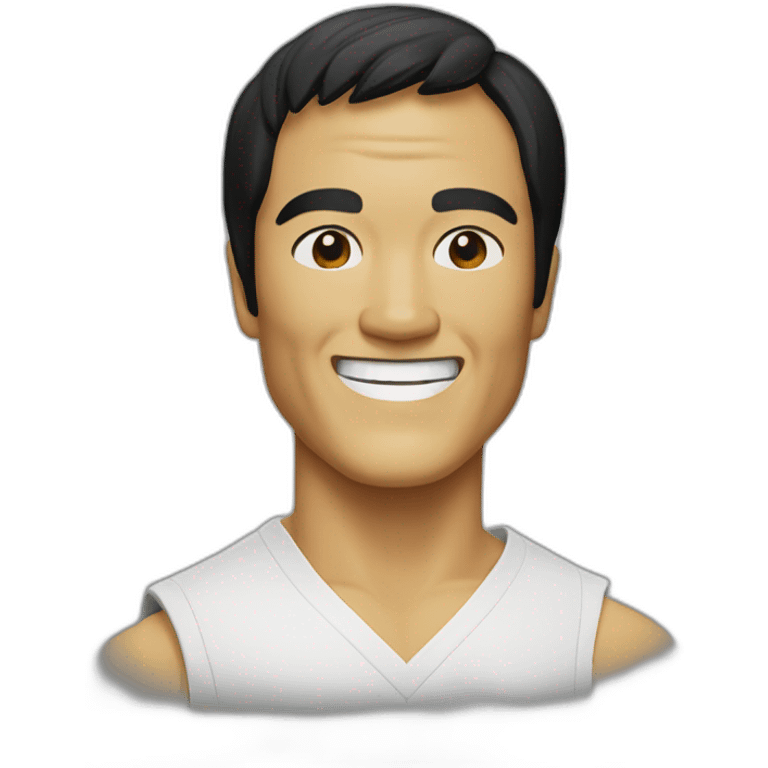 bruce lee smiling emoji