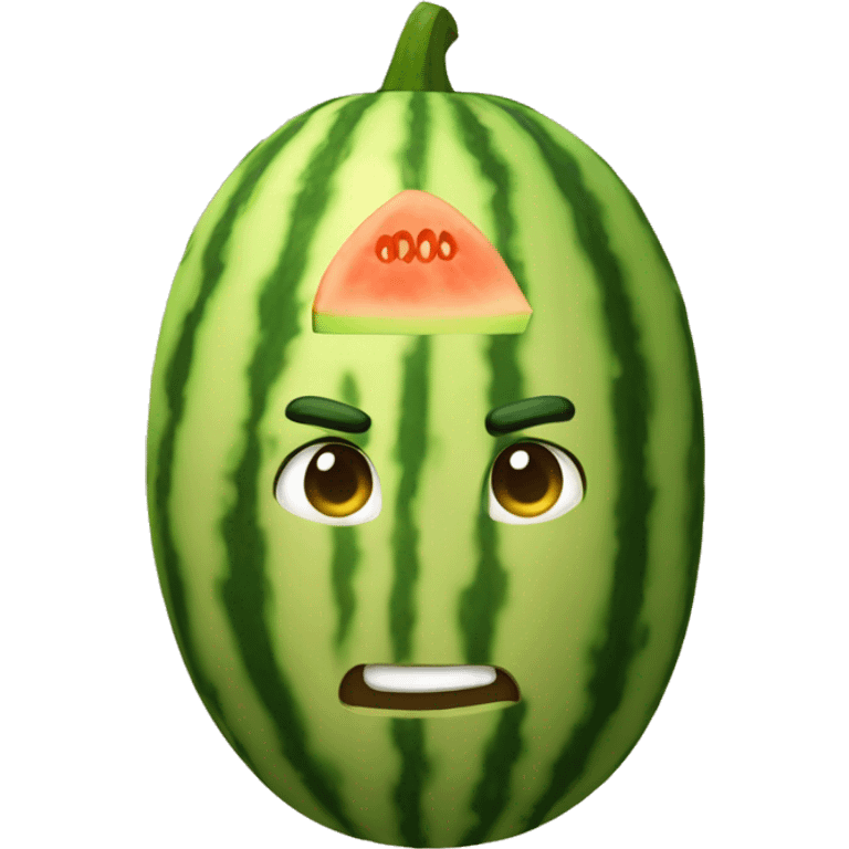 a ridiculous melon knight's head emoji