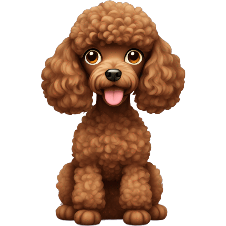 Brown poodle dog emoji