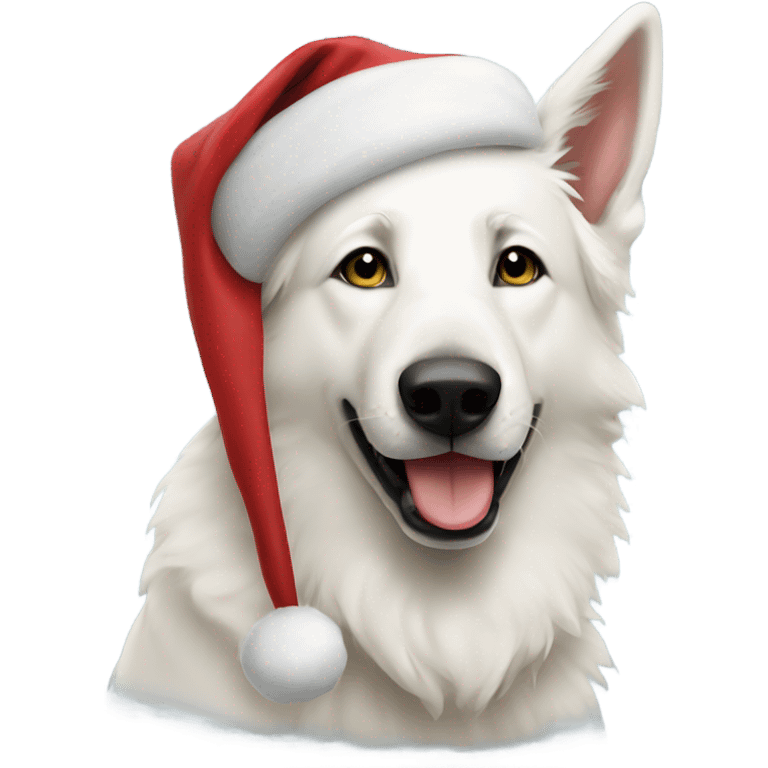 white shepherd santa emoji