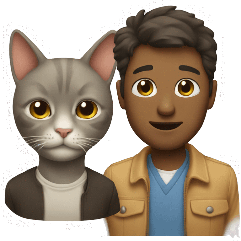 cat with a man emoji