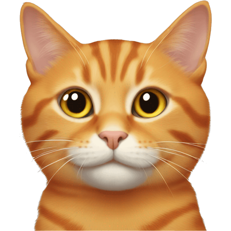 orange cat with a tabby cat emoji