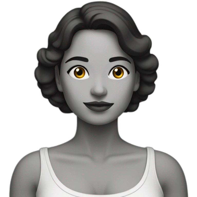 mujer mestiza blanco negro emoji