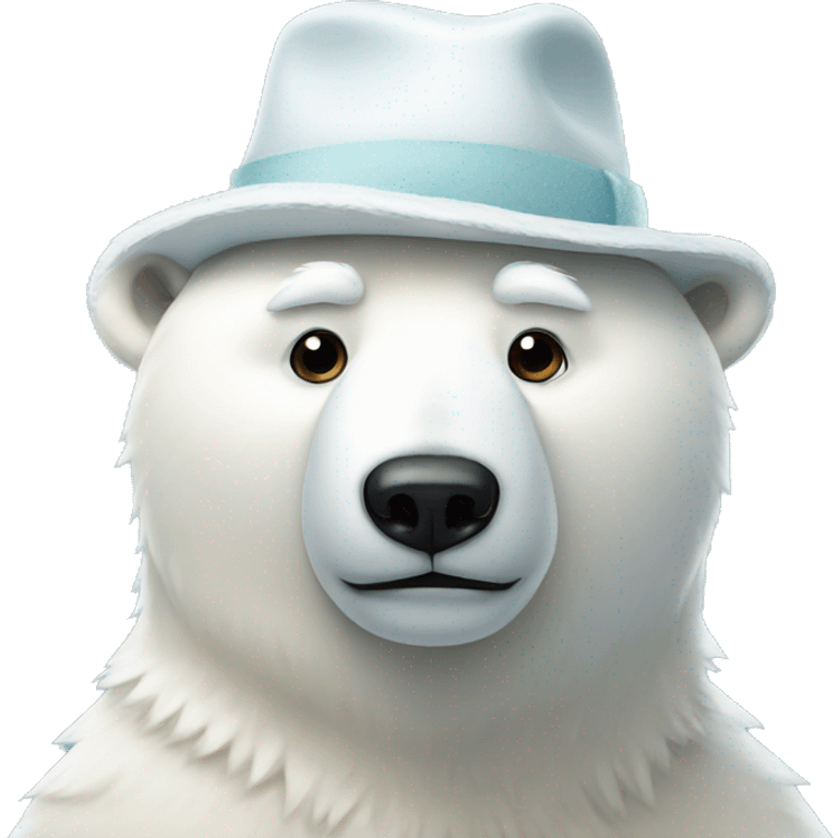 Polar bear with hat emoji