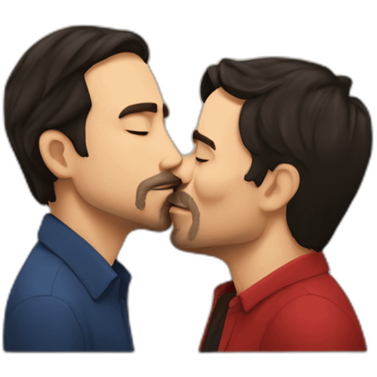 pablo iglesias and pedro sanchez kissing emoji