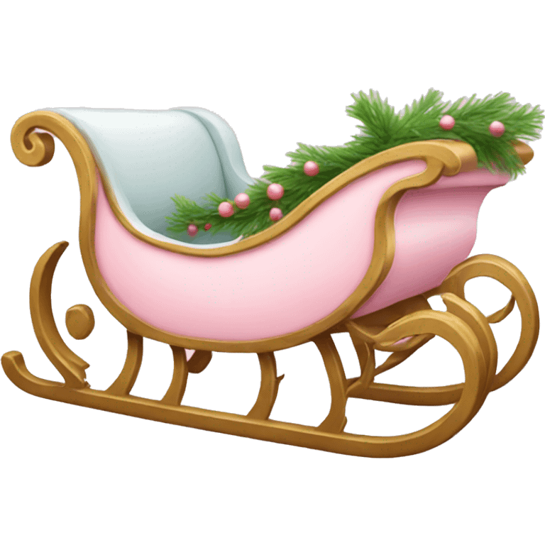 light pink sleigh emoji