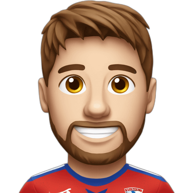 Messi with chile soccer shirt emoji