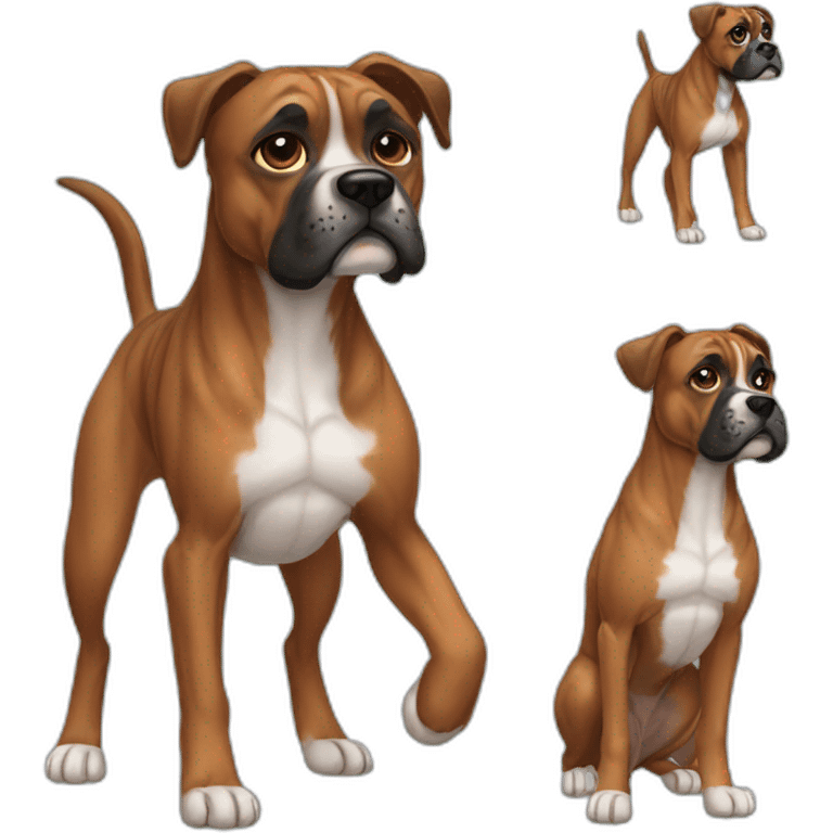 Dog boxer brindle emoji