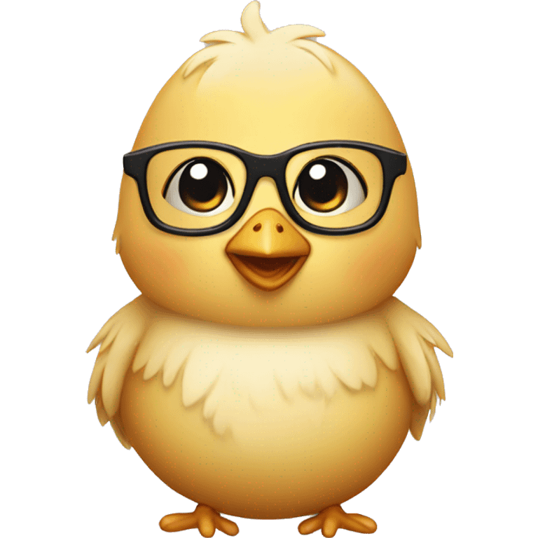  small chick with glasses emoji