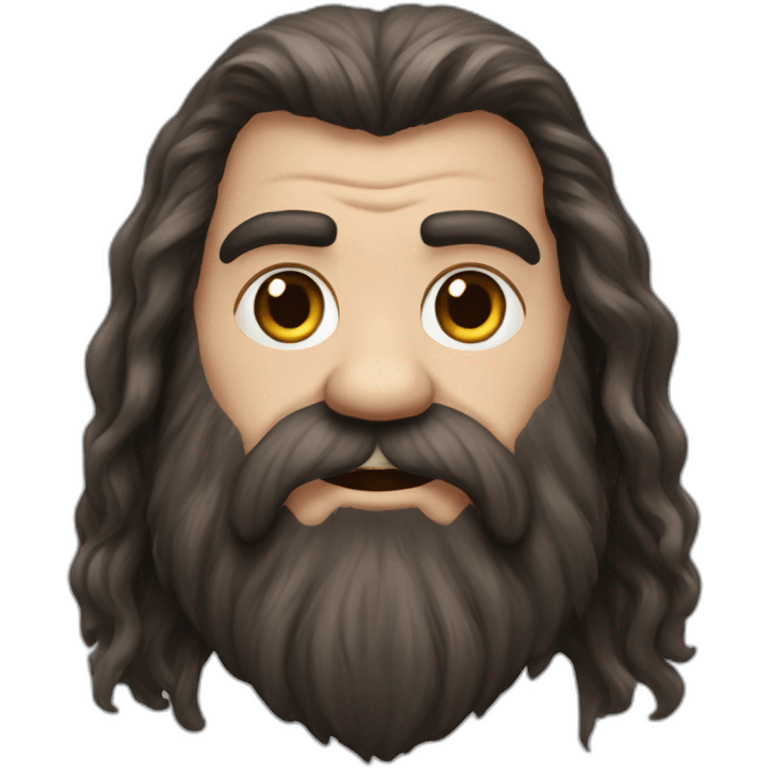 Hagrid whit sort hear emoji