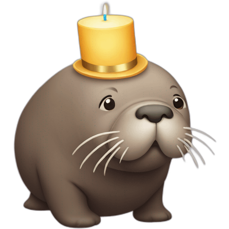 Birthday walrus emoji