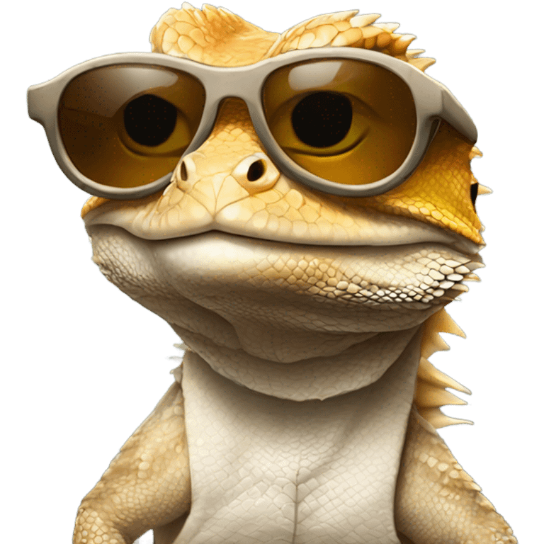 Bearded dragon wearing sunglasses emoji