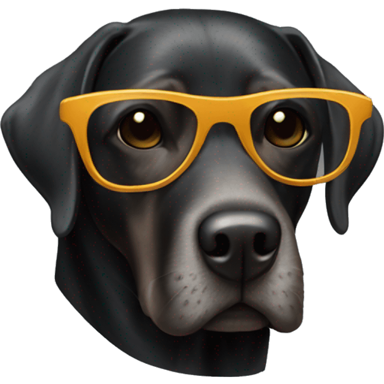 Black Lab with sunglasses emoji