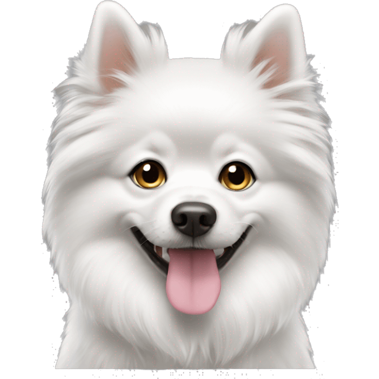 Dog spitz White peacefull emoji