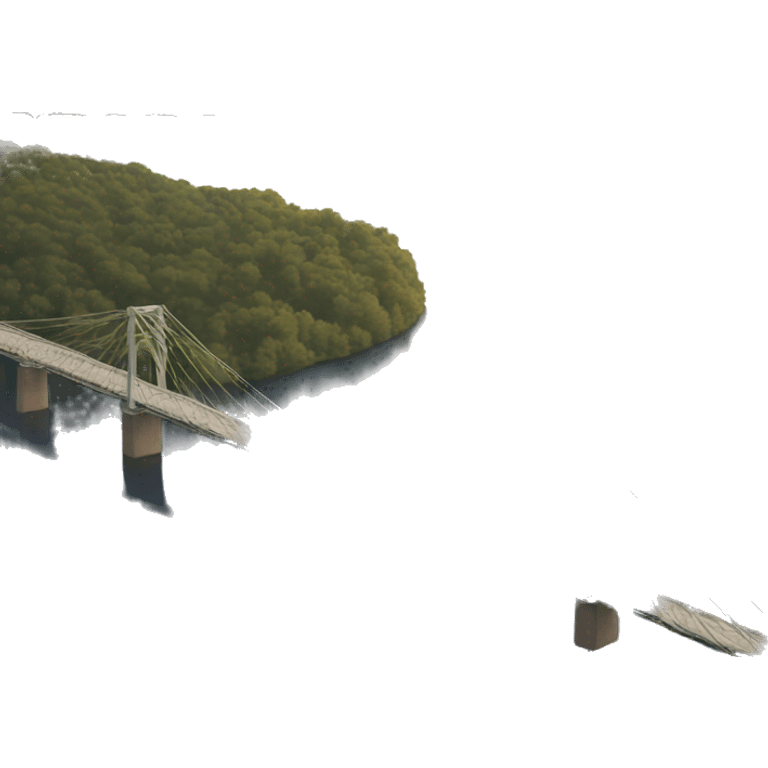 Mississippi river with bridge emoji