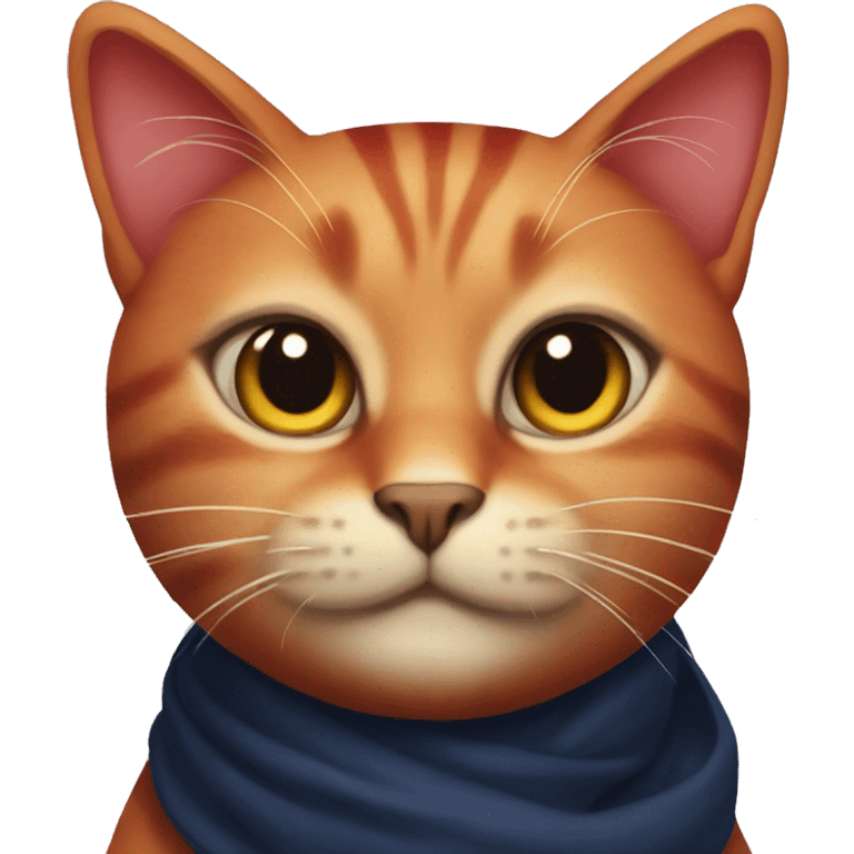 red and navy cat emoji