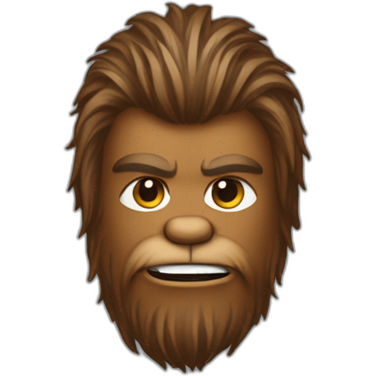 Chewbacca with sweatshirt on head emoji