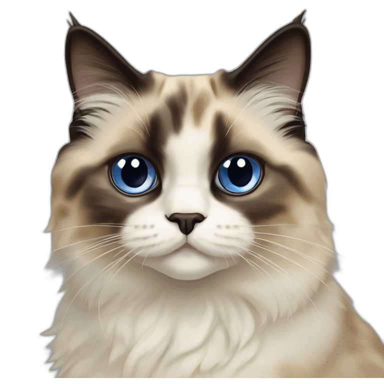 Ragdoll cat seal mitted tortie  emoji