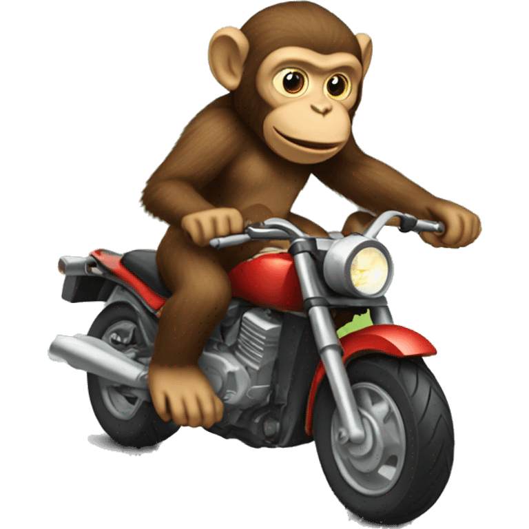 Monkey riding a motorcycle  emoji