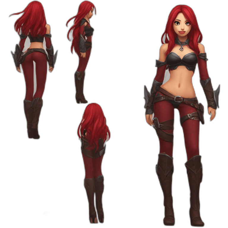 Katarina posing legs sfw emoji