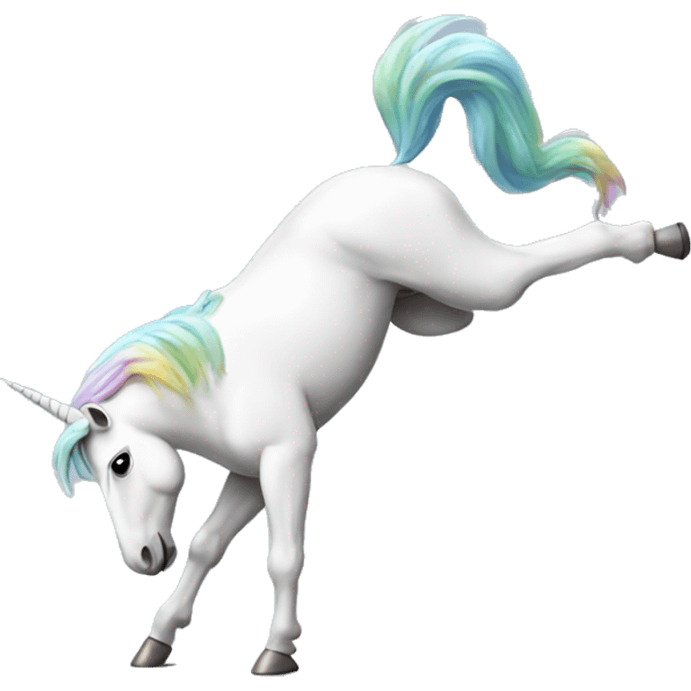 unicorn doing a handstand emoji