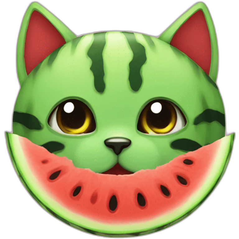 Watermelon cat emoji