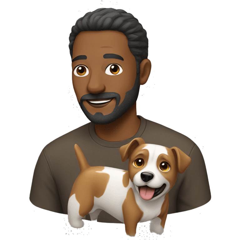 man with a dog emoji