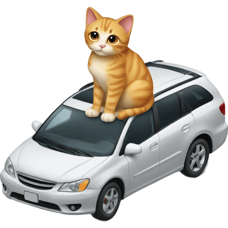 Cat on a car emoji