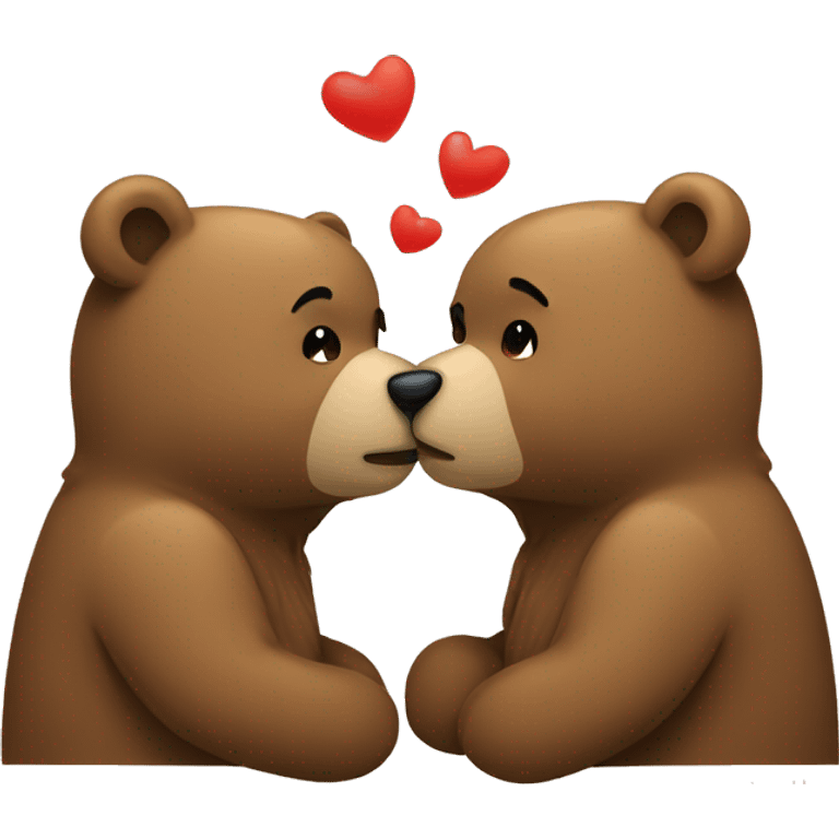 Two bears kissing emoji