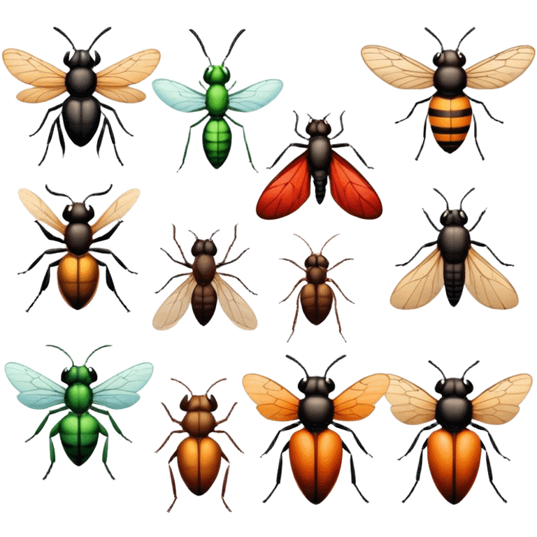 multiple insects emoji