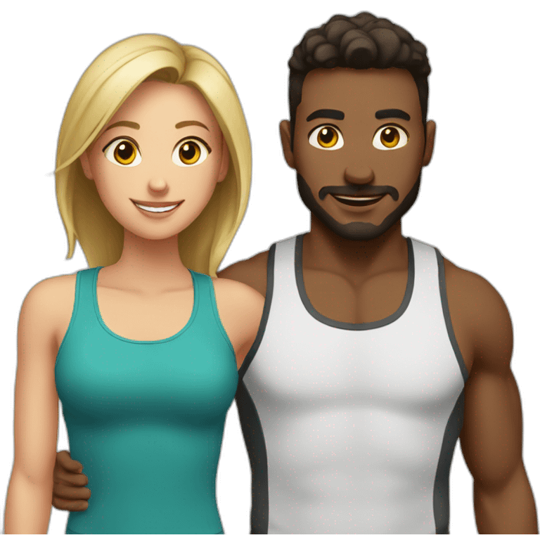 couple training together emoji