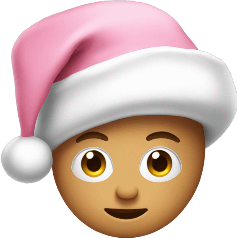 light pink santa hat emoji