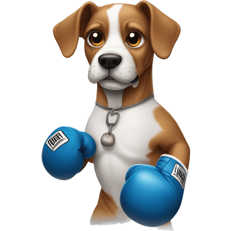 Dog with boxing gloves  emoji