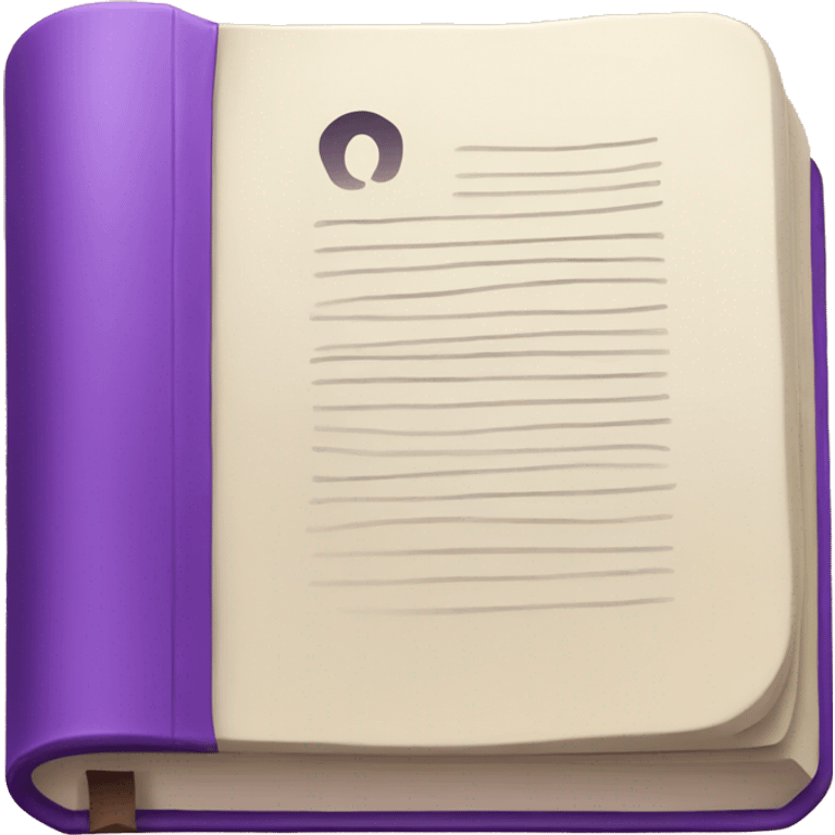 iOs closed book emoji in purple with volume 6 on the cover emoji