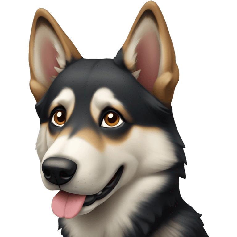 Husky German shepherd dog emoji