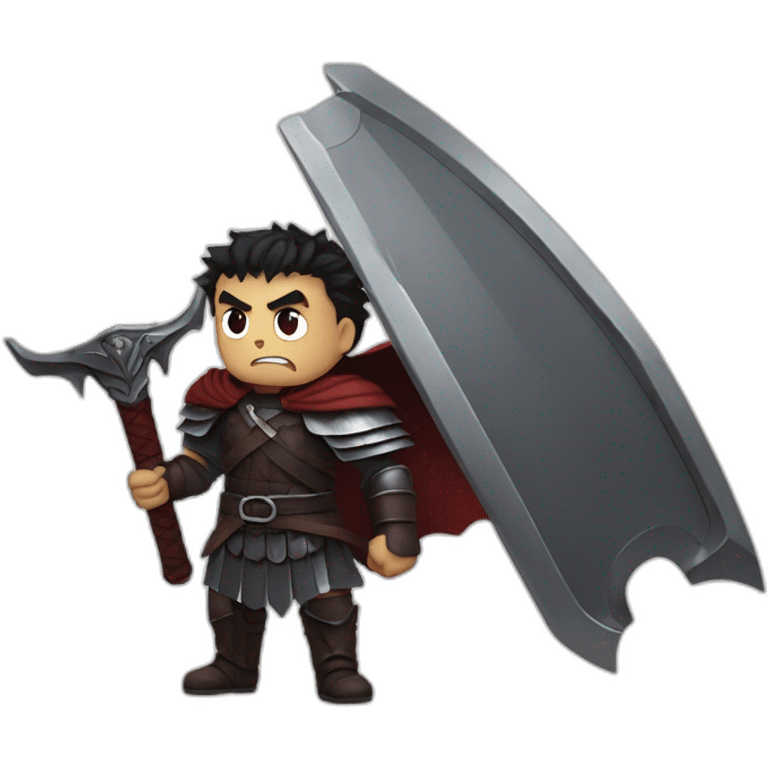 angry berserk guts carrying a huge sword on his shoulder emoji