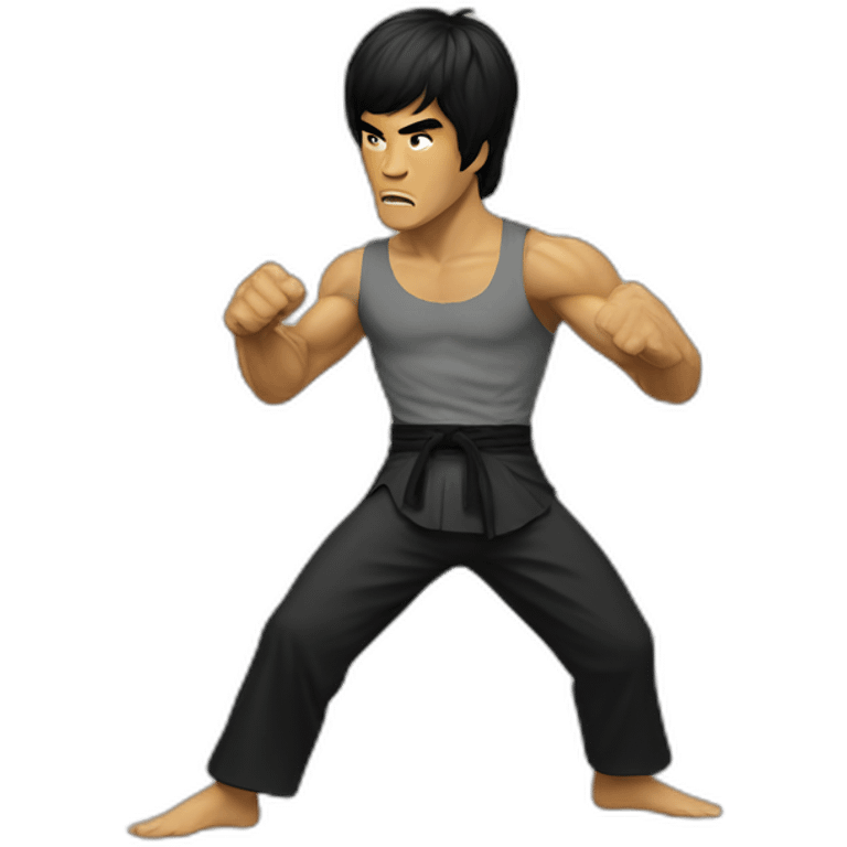 Bruce lee fighting emoji