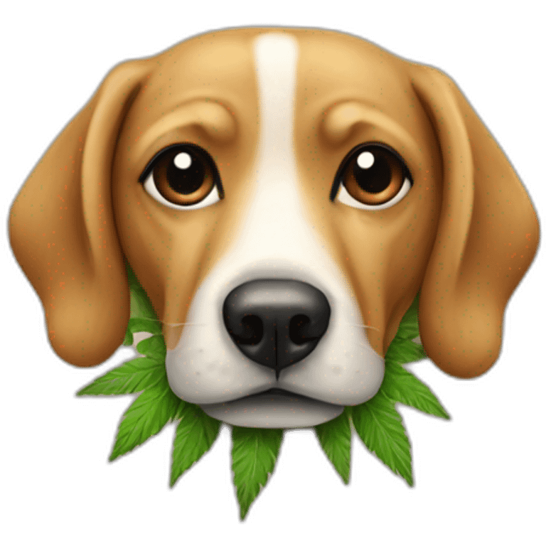 Dog cannabis emoji