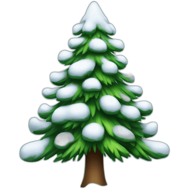 snow christmas tree emoji