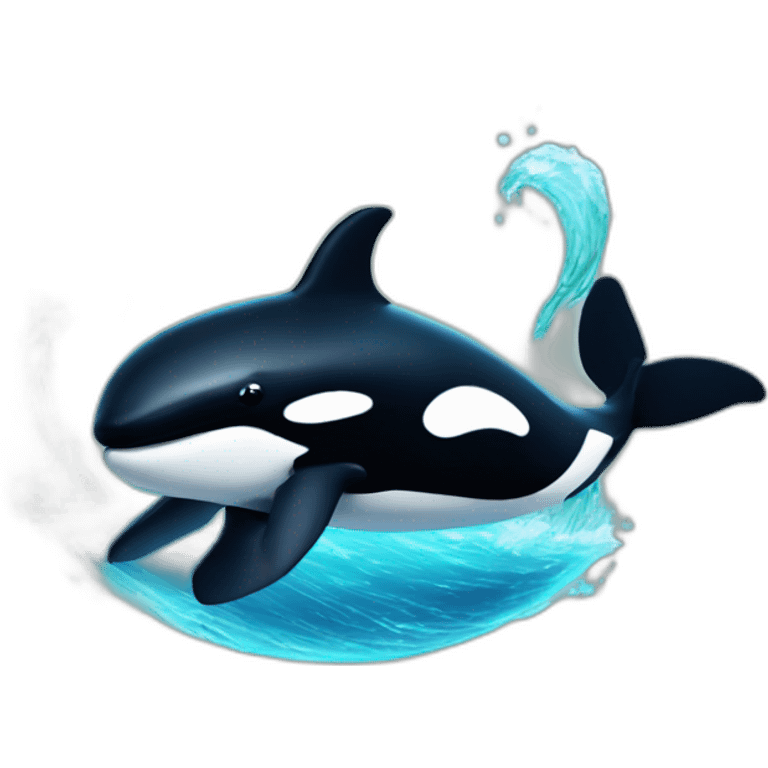 killer whale with earth powers emoji