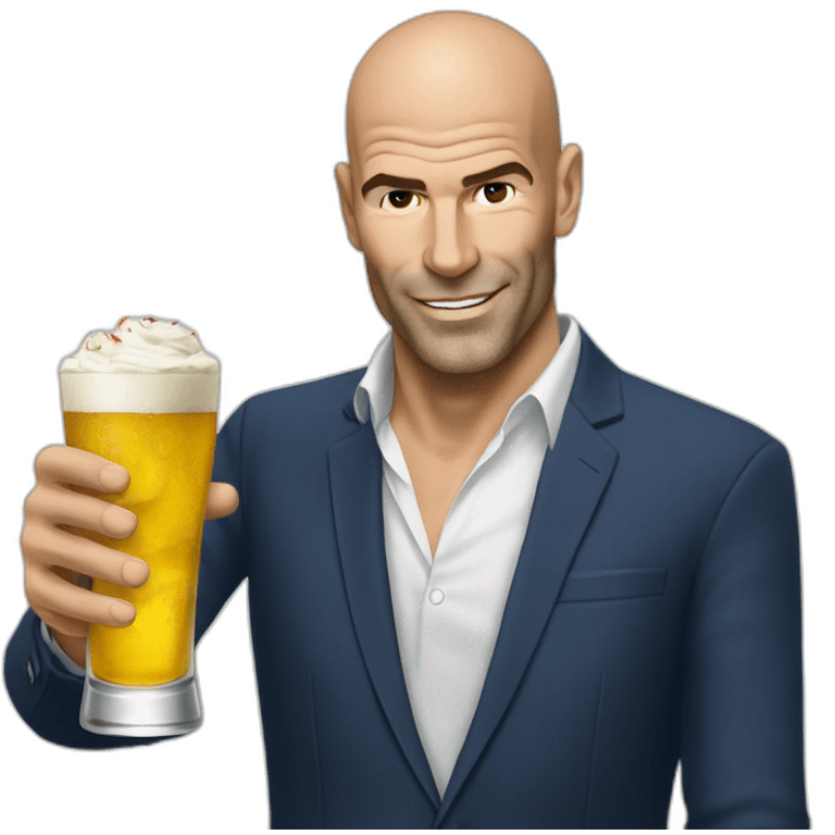 Zidane prend l’apéro emoji