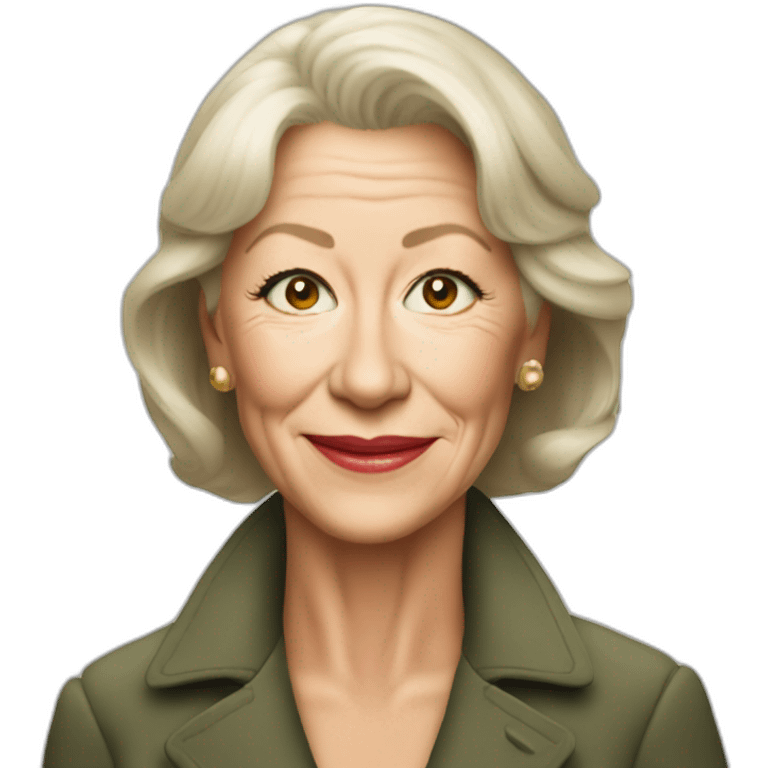 Helen mirren in a jeep emoji