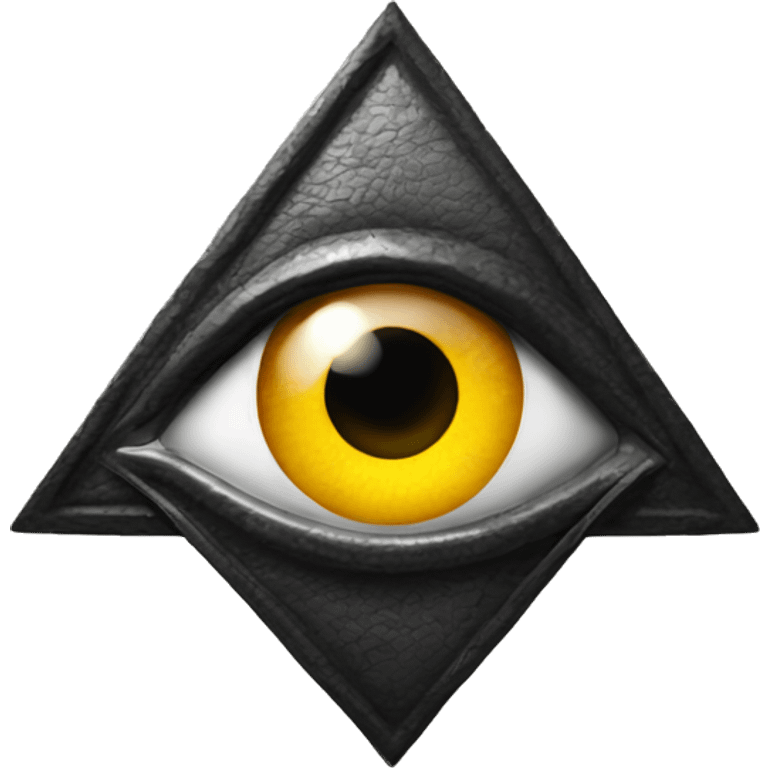 eye in a triangle, spiritual symbol emoji