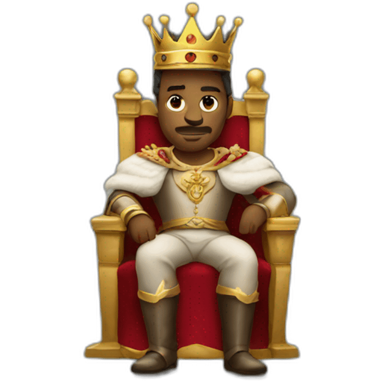 King sitting without a crown emoji